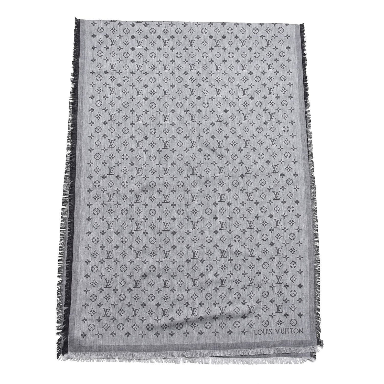 Louis Vuitton Cotton Monogram Essential Stole Gris 1 of 4