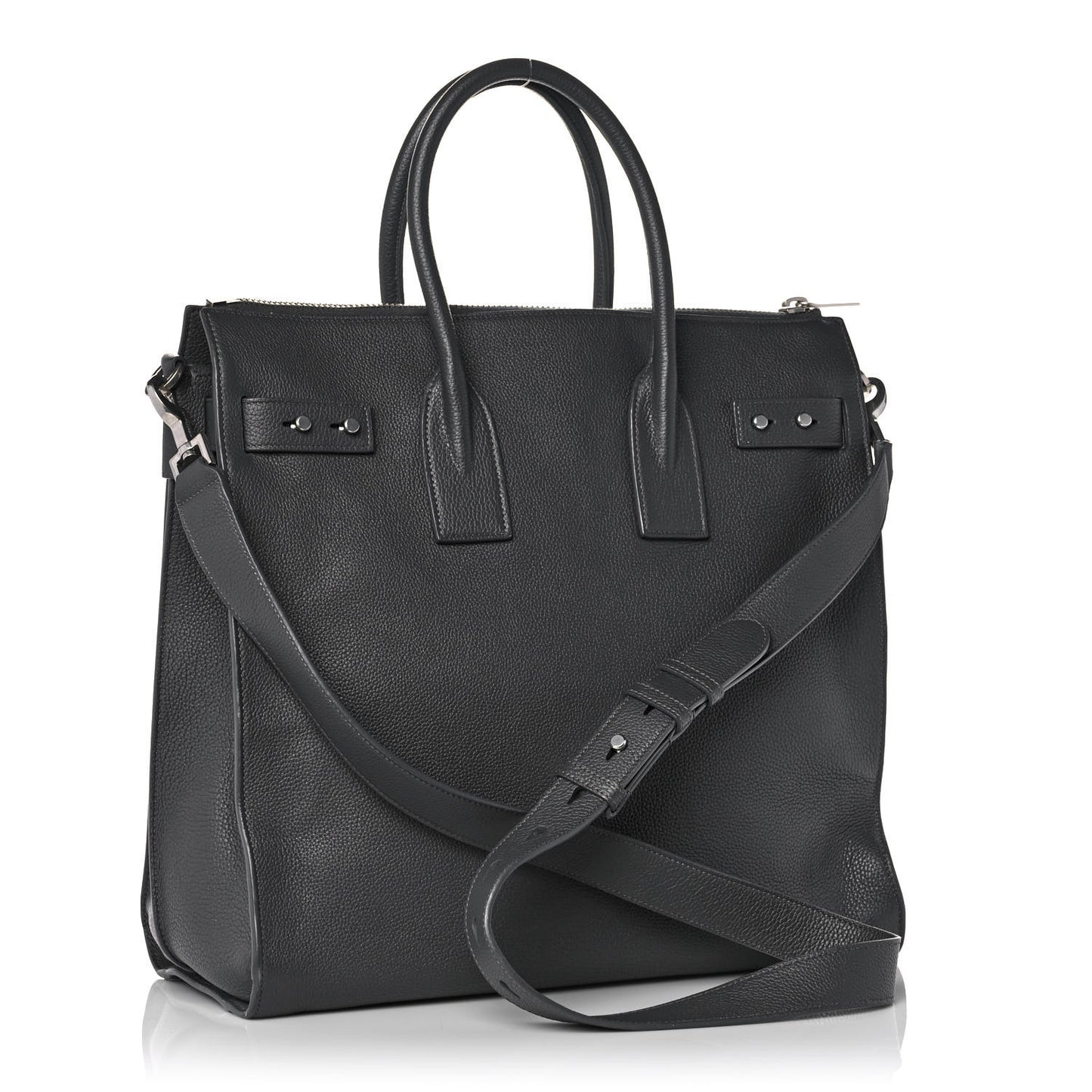 Grained Calfskin Sac De Jour Souple North South Tote Grey