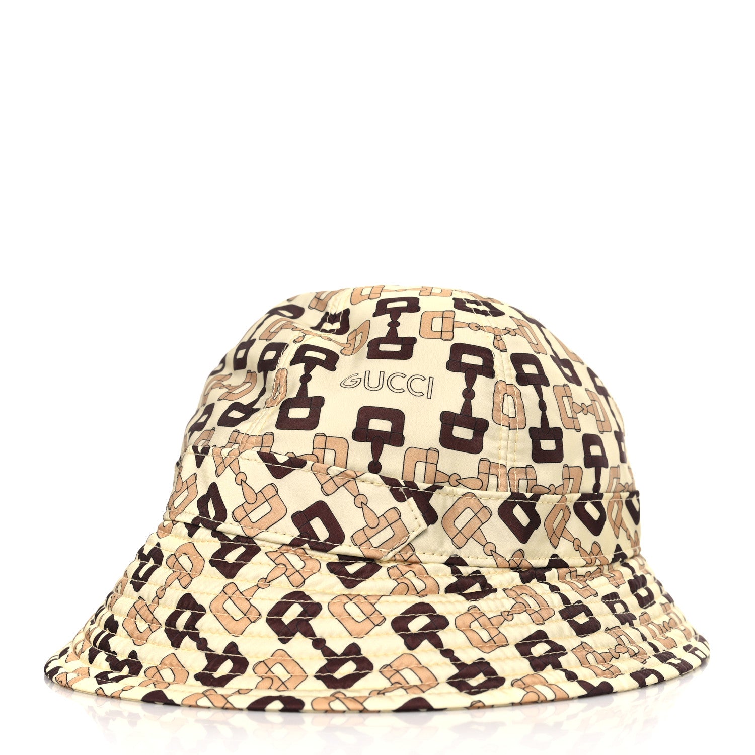 Gucci New Canvas Horsebit Alina Bucket Hat M Beige Multicolor 1 of 8