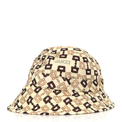 Gucci New Canvas Horsebit Alina Bucket Hat M Beige Multicolor 1 of 8