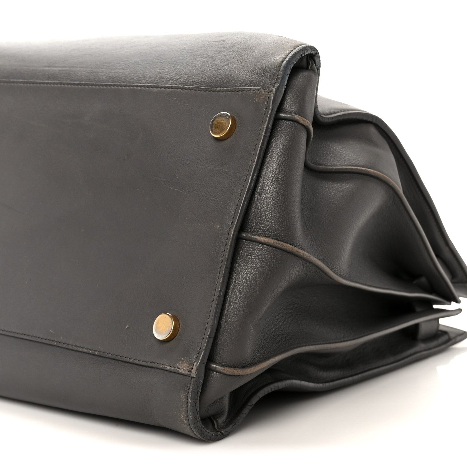 Saint Laurent Calfskin Large Sac de Jour Carryall Grey 11 of 13