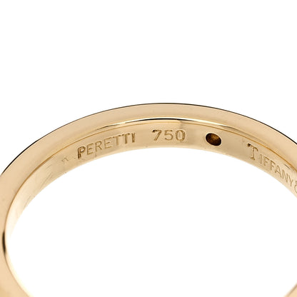 Tiffany 18K Yellow Gold Diamond 3mm Elsa Peretti Band Ring 54 6.75 5 of 5