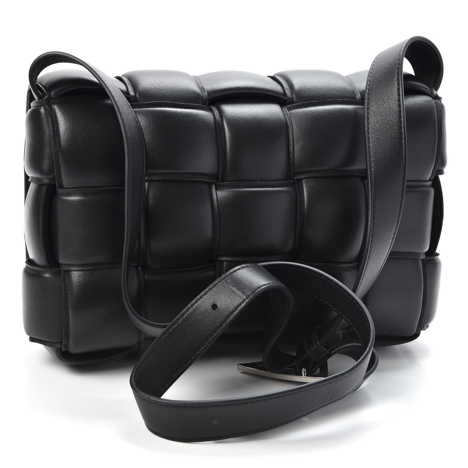 Bottega Veneta Nappa Maxi Intreccio Padded Cassette Crossbody Bag Black 2 of 8