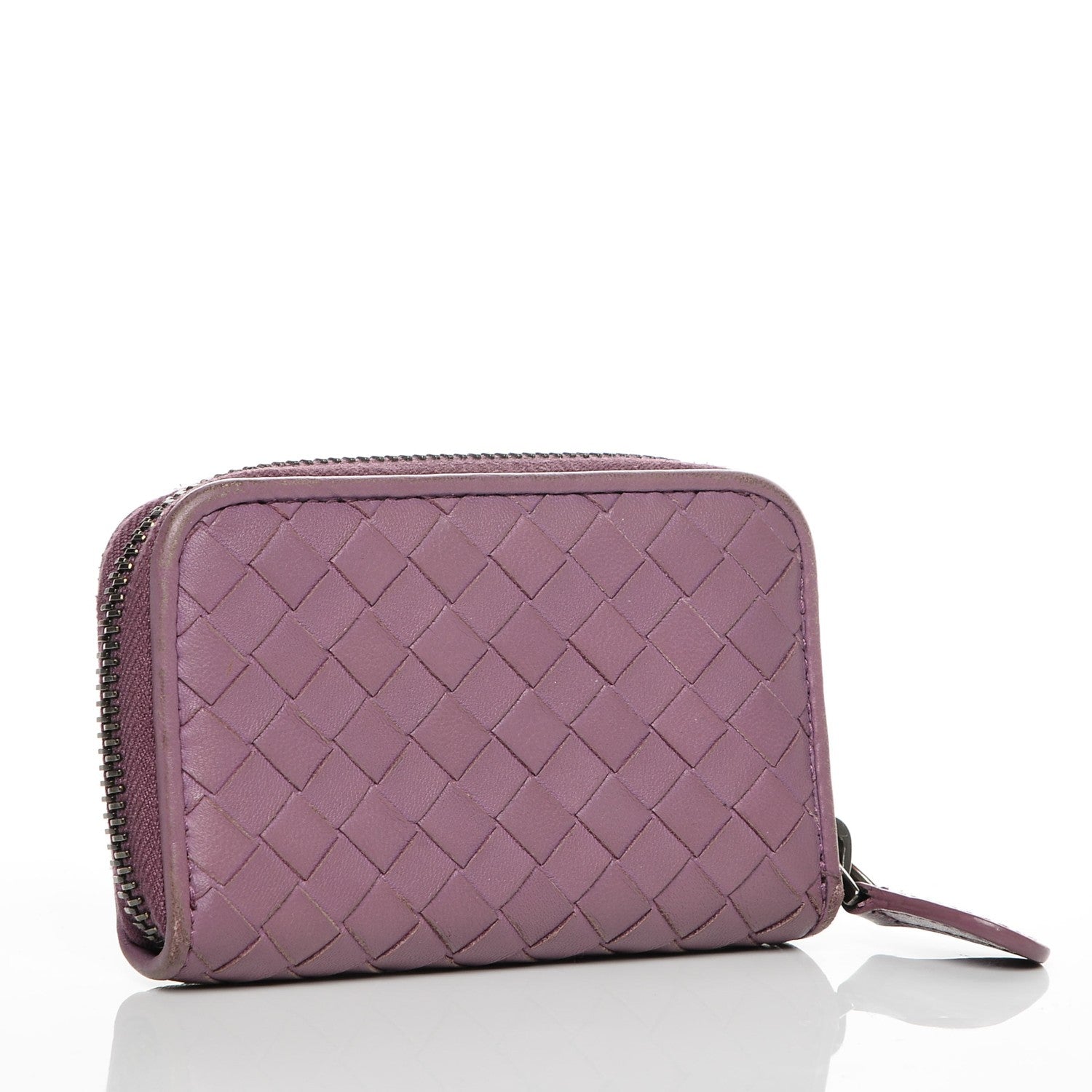 Bottega Veneta Nappa Intrecciato Zip Around Coin Purse Peony 3 of 13