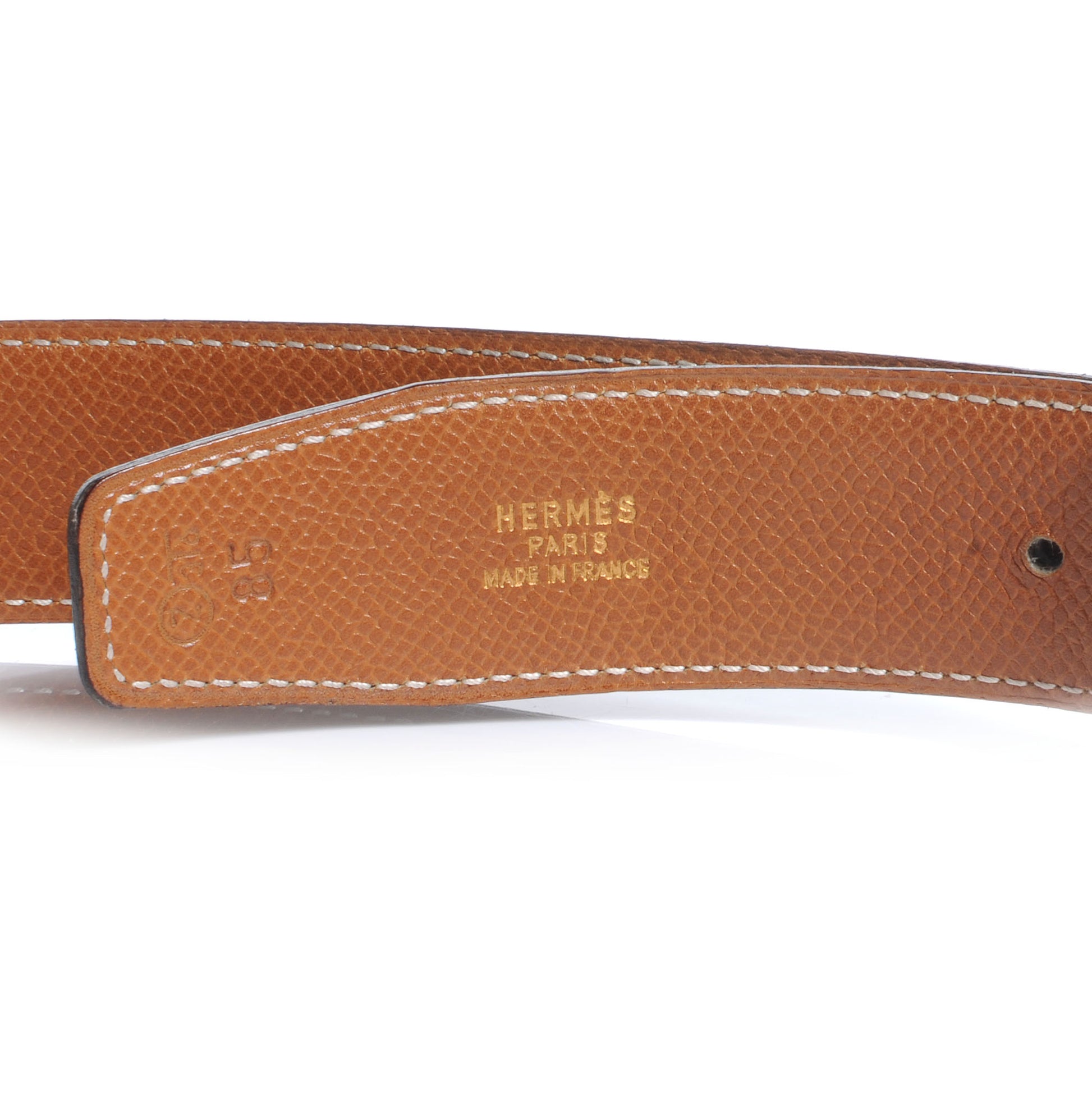 Hermes Box Togo Reversible Belt Mirage Silver Buckle 85 Black 4 of 6