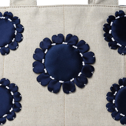 Prada Canvas Mistolino Canapa Tote Naturale Blue 14 of 14