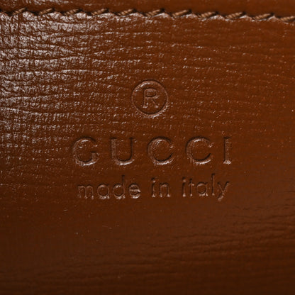 Gucci GG Supreme Monogram Azalea Calfskin Retro Interlocking G Flat Messenger Bag Beige Ebony Brown Sugar 6 of 9