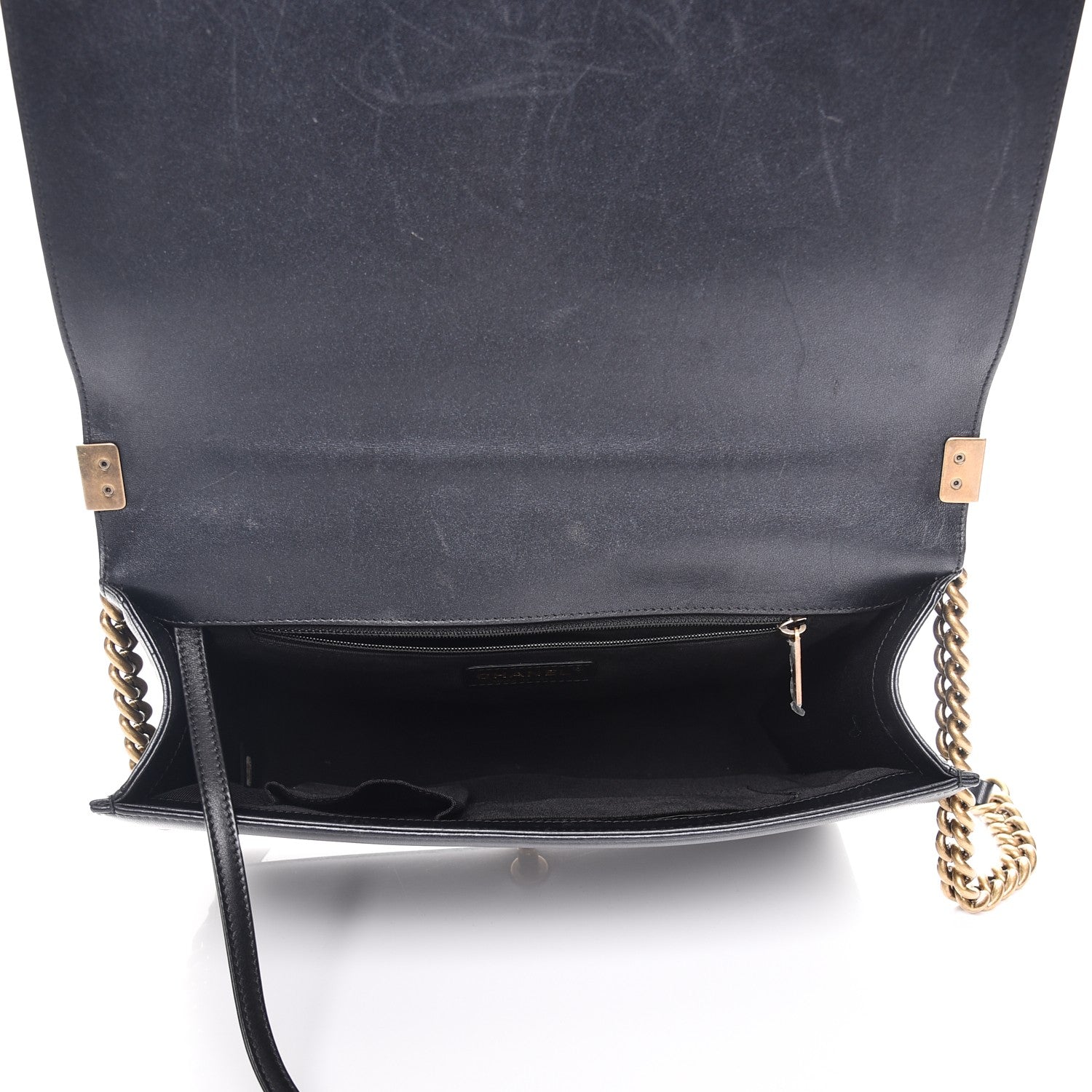 Chanel Metallic Calfskin Quilted Large Boy Flap Black 5 of 13