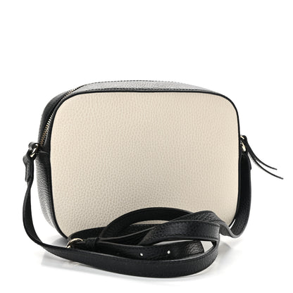 Gucci Dollar Calfskin Bi-Color Small Soho Disco Bag Mystic White Black 3 of 12