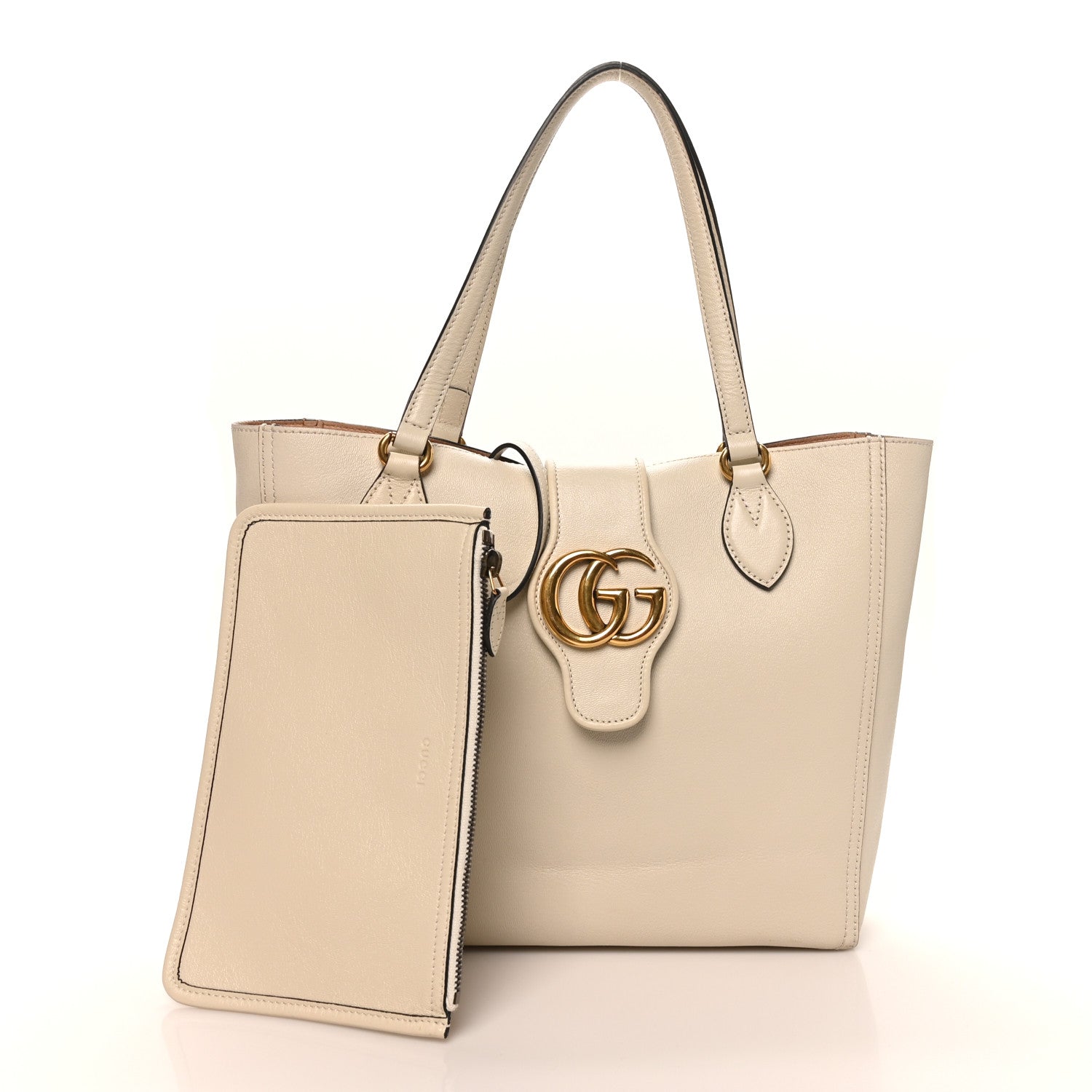 Gucci New Sakai Calfskin Lux Small Dahlia Tote Mystic White 12 of 12
