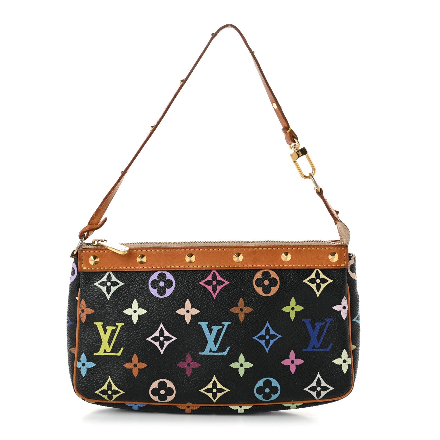 Monogram Multicolor Pochette Accessories Black