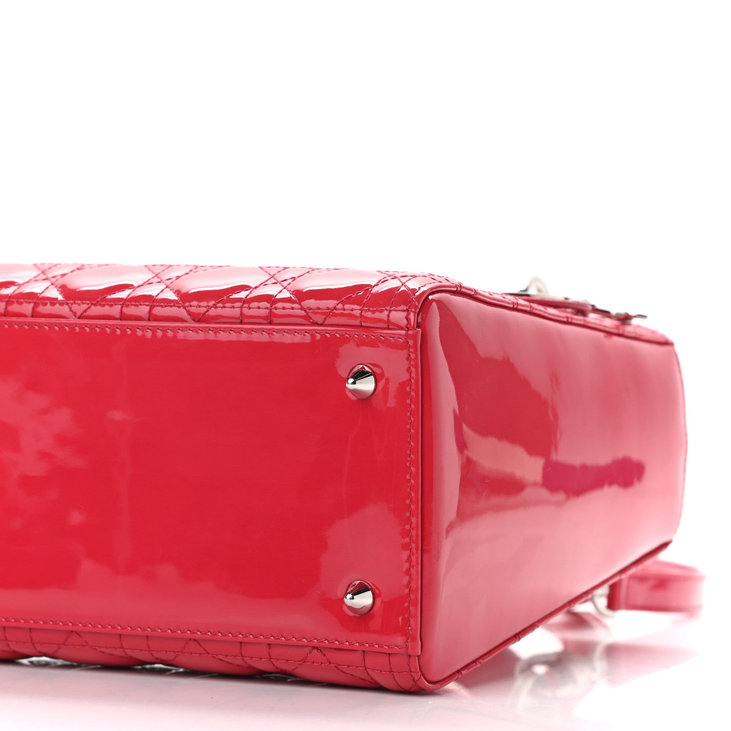 Christian Dior Patent Cannage Medium Lady Dior Fuchsia 7 of 7