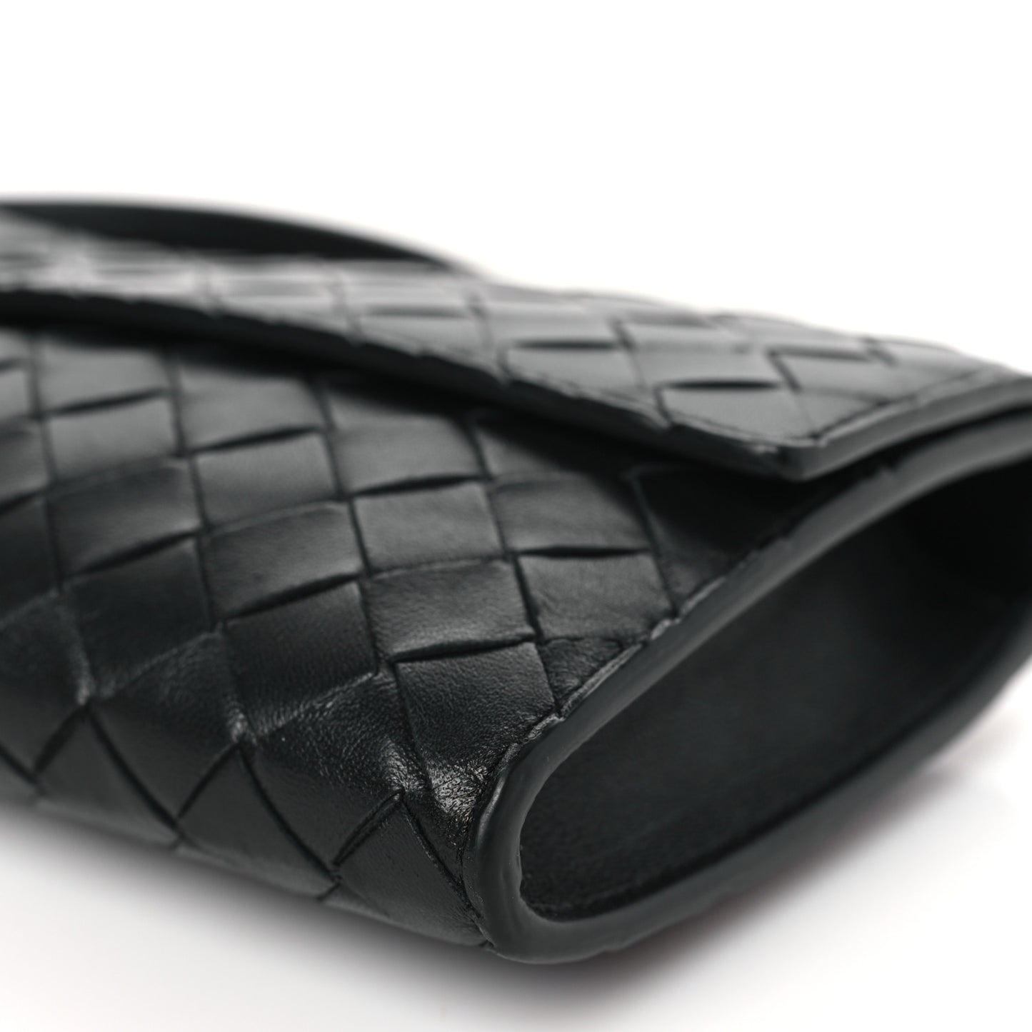 Nappa Intrecciato Long Andiamo Top Handle Clutch Fondant