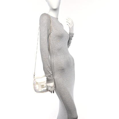 Miu Miu Sequin Crochet Mini Wander Hobo White 2 of 9