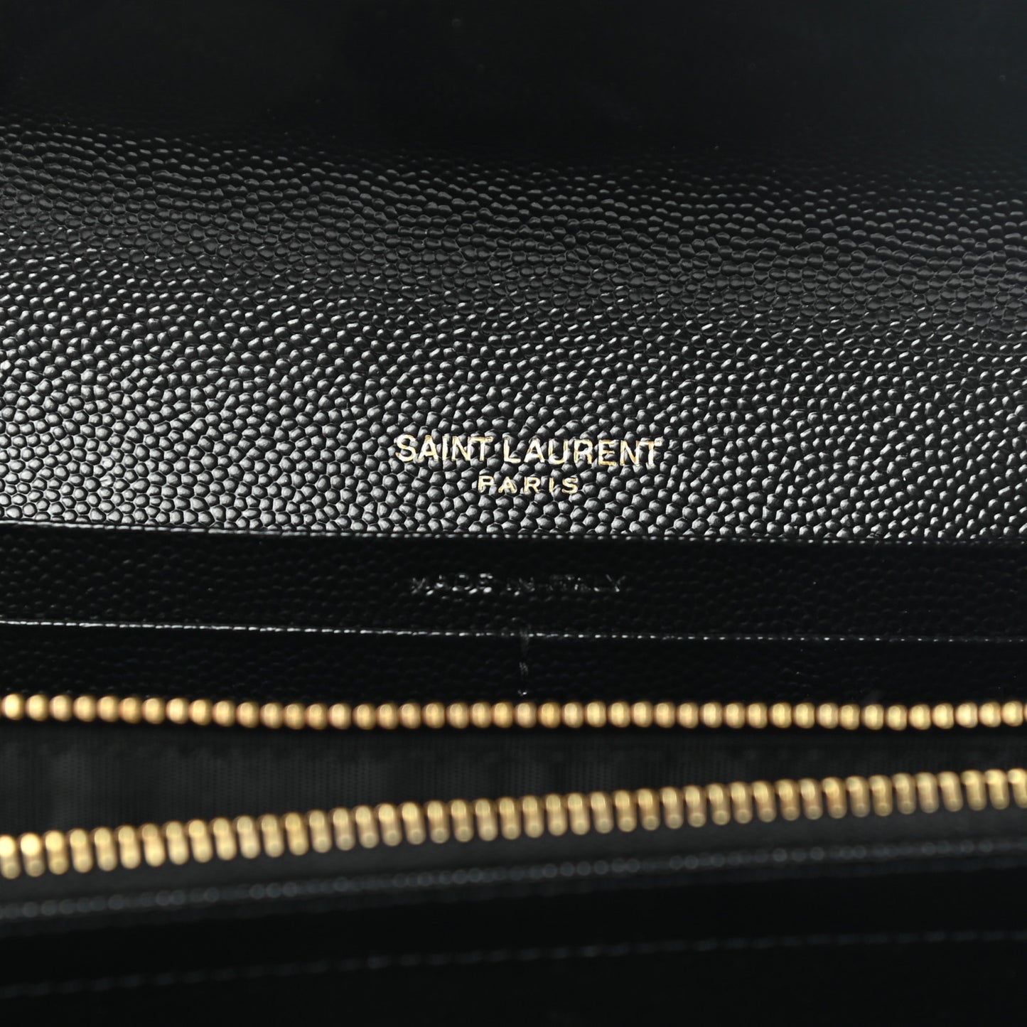 Grain De Poudre Matelasse Chevron Monogram Flap Wallet Black