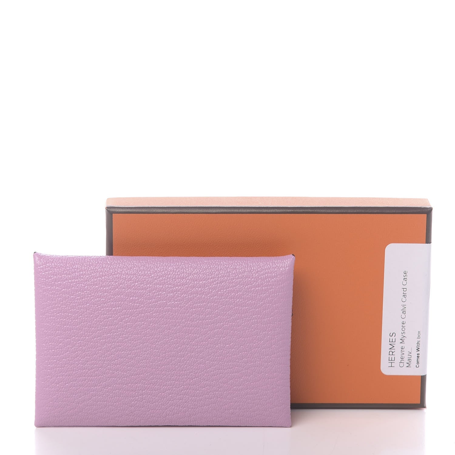 Hermes Chevre Mysore Calvi Card Case Mauve Sylvestre 8 of 8