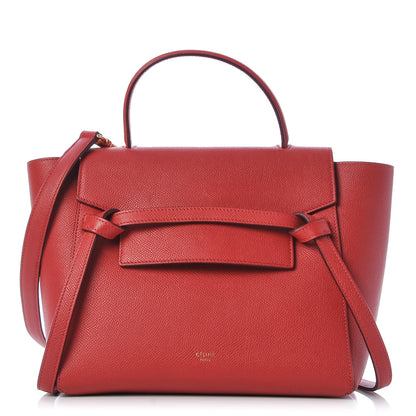 Celine Baby Grained Calfskin Micro Belt Bag Coquelicot 1 of 8