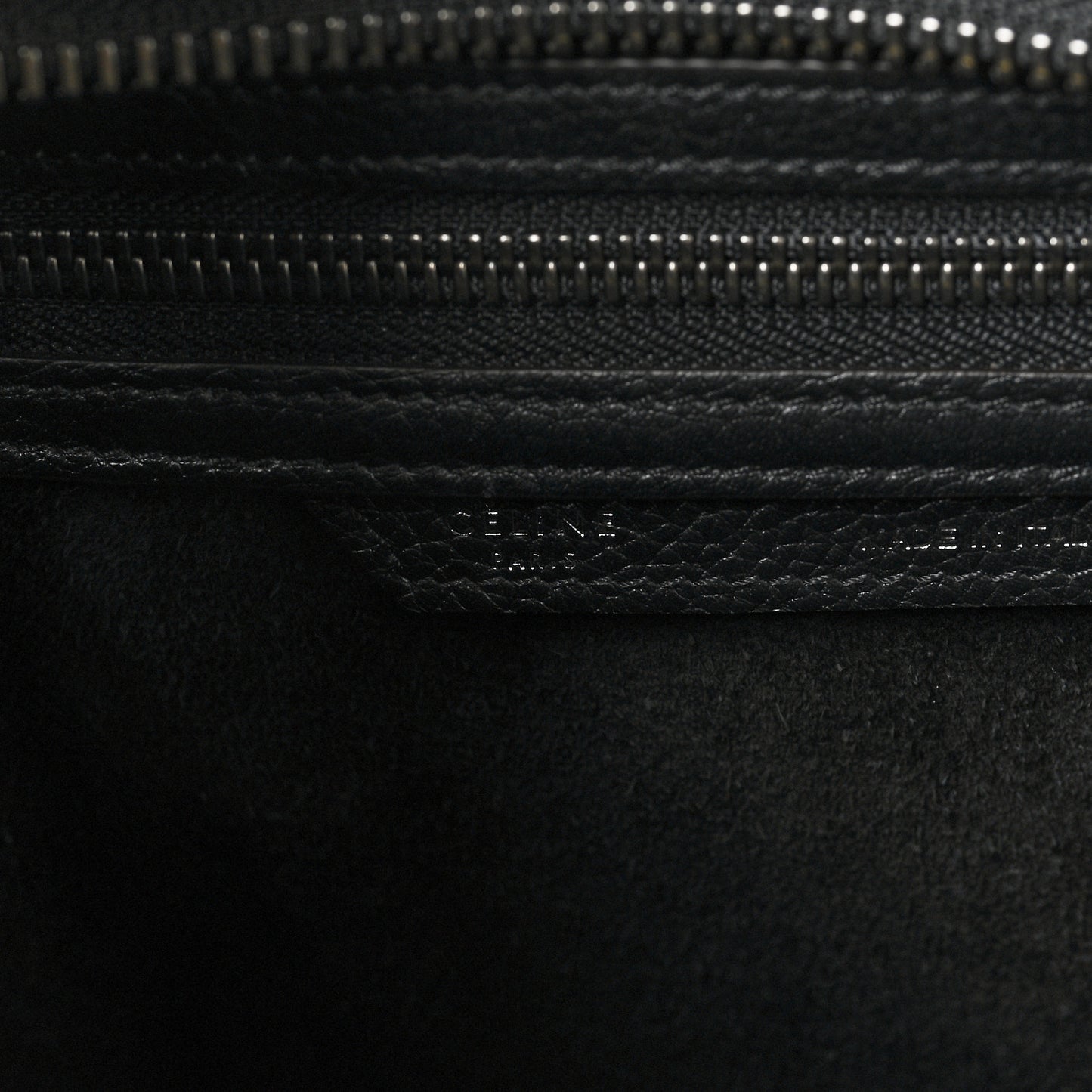 Drummed Calfskin Micro Luggage Black