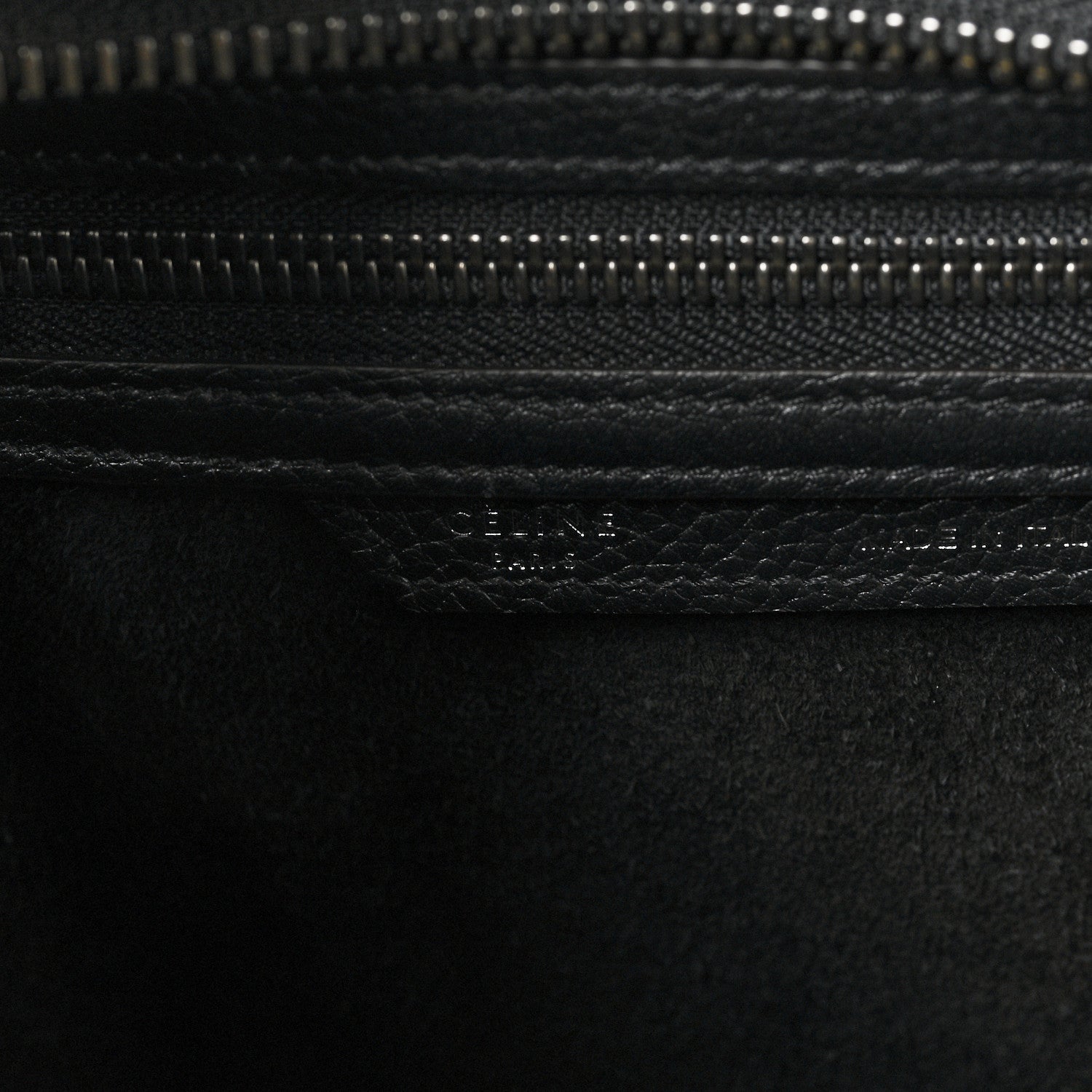 Celine Drummed Calfskin Micro Luggage Black 6 of 9