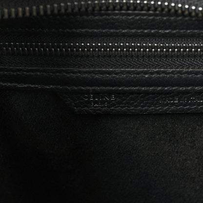 Celine Drummed Calfskin Micro Luggage Black 6 of 9