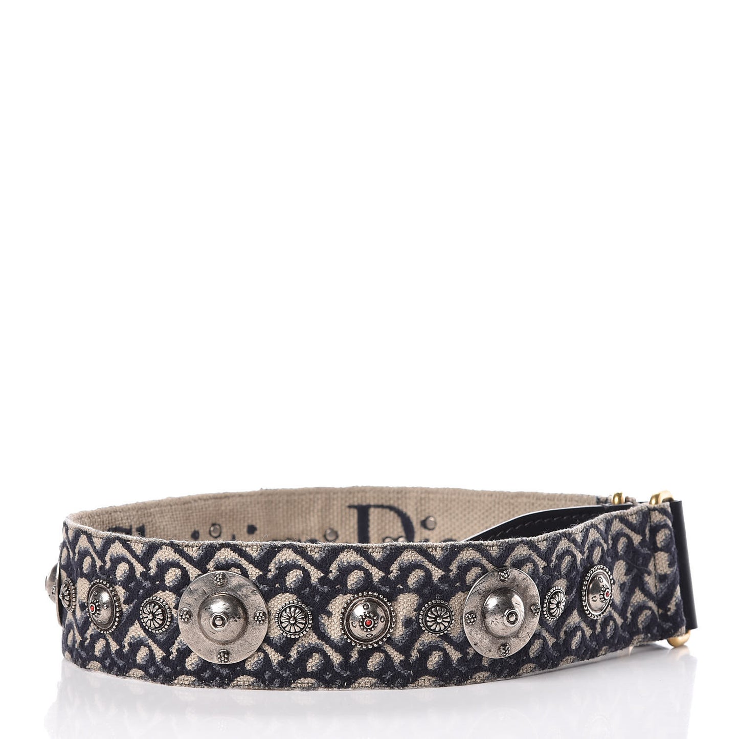 Oblique Studded Shoulder Strap Blue