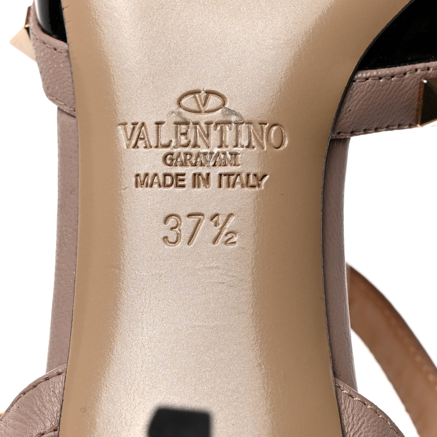 Valentino Garavani Patent Nappa Rockstud Ankle Strap 65mm Pumps 37.5 Black Poudre 7 of 11