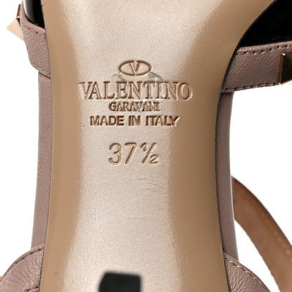 Valentino Garavani Patent Nappa Rockstud Ankle Strap 65mm Pumps 37.5 Black Poudre 7 of 11
