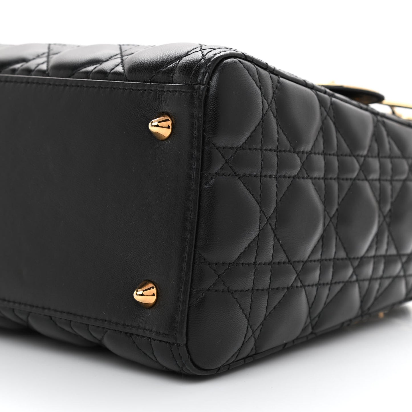 Lambskin Cannage Medium Lady Dior Black