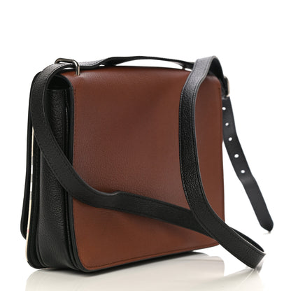 Burberry Goatskin Vintage Check Medium D-Ring Bag Tan Black 3 of 13