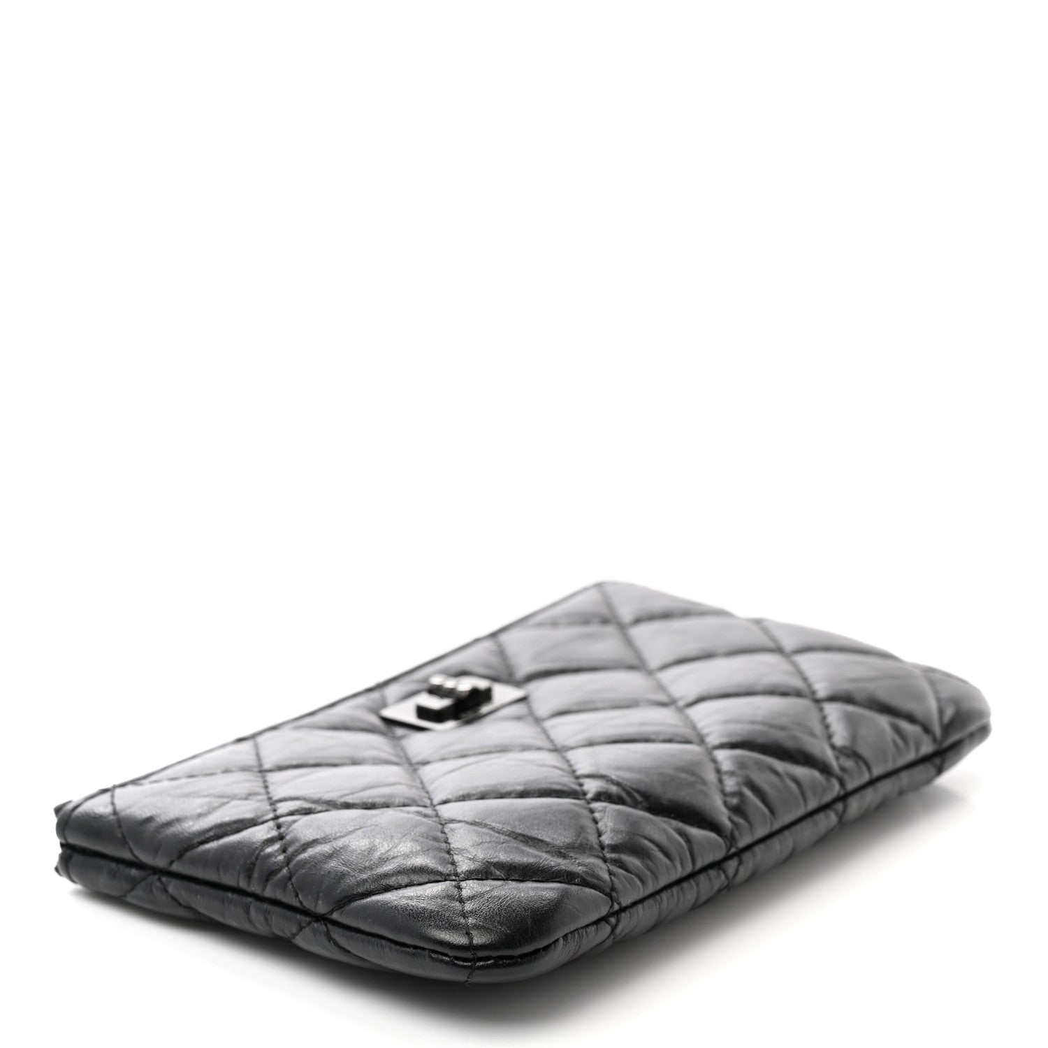 Chanel Aged Calfskin Quilted Small Reissue Cosmetic Case So Black 4 of 8