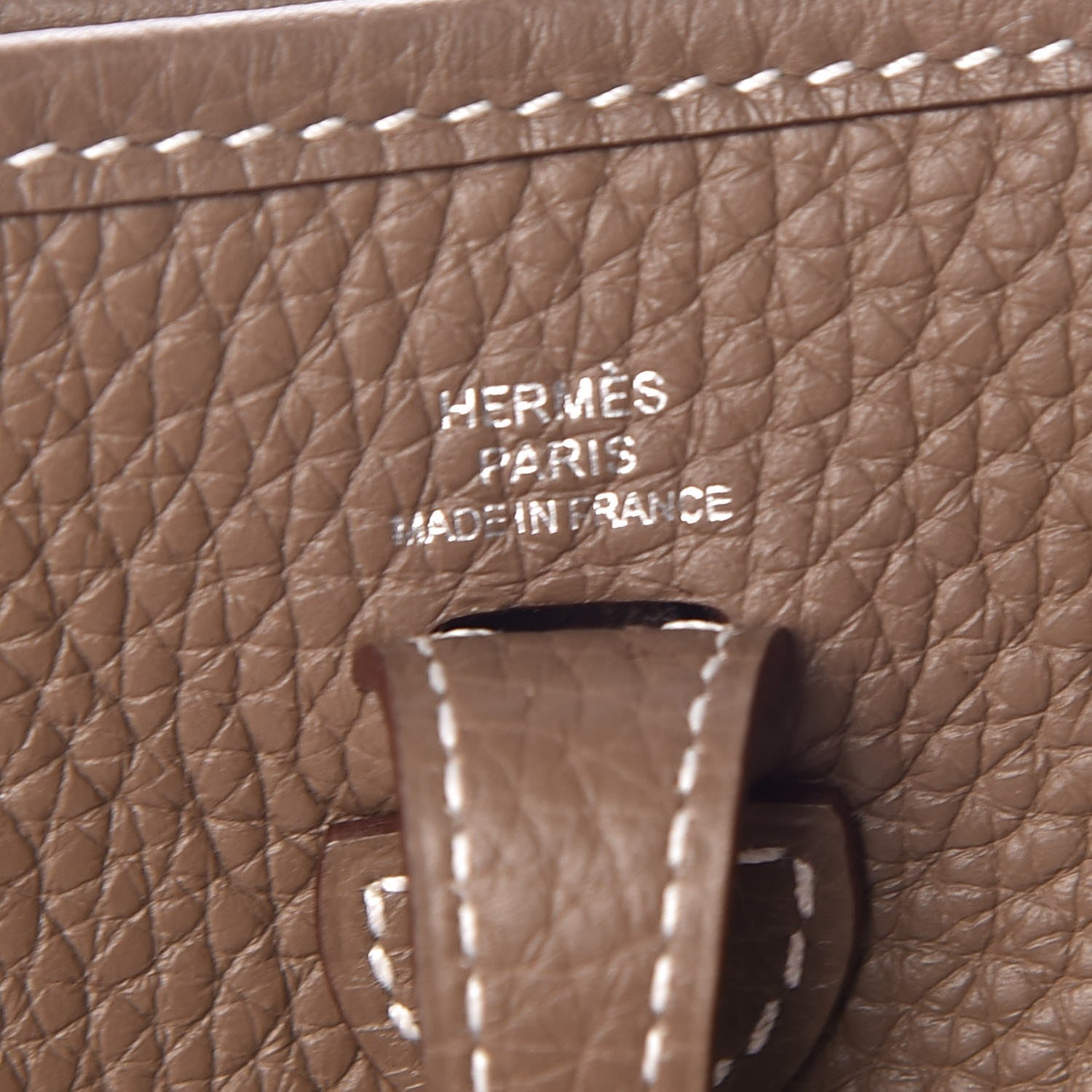 Hermes Taurillon Clemence Amazone Evelyne TPM Etoupe Bleu Indigo 6 of 8