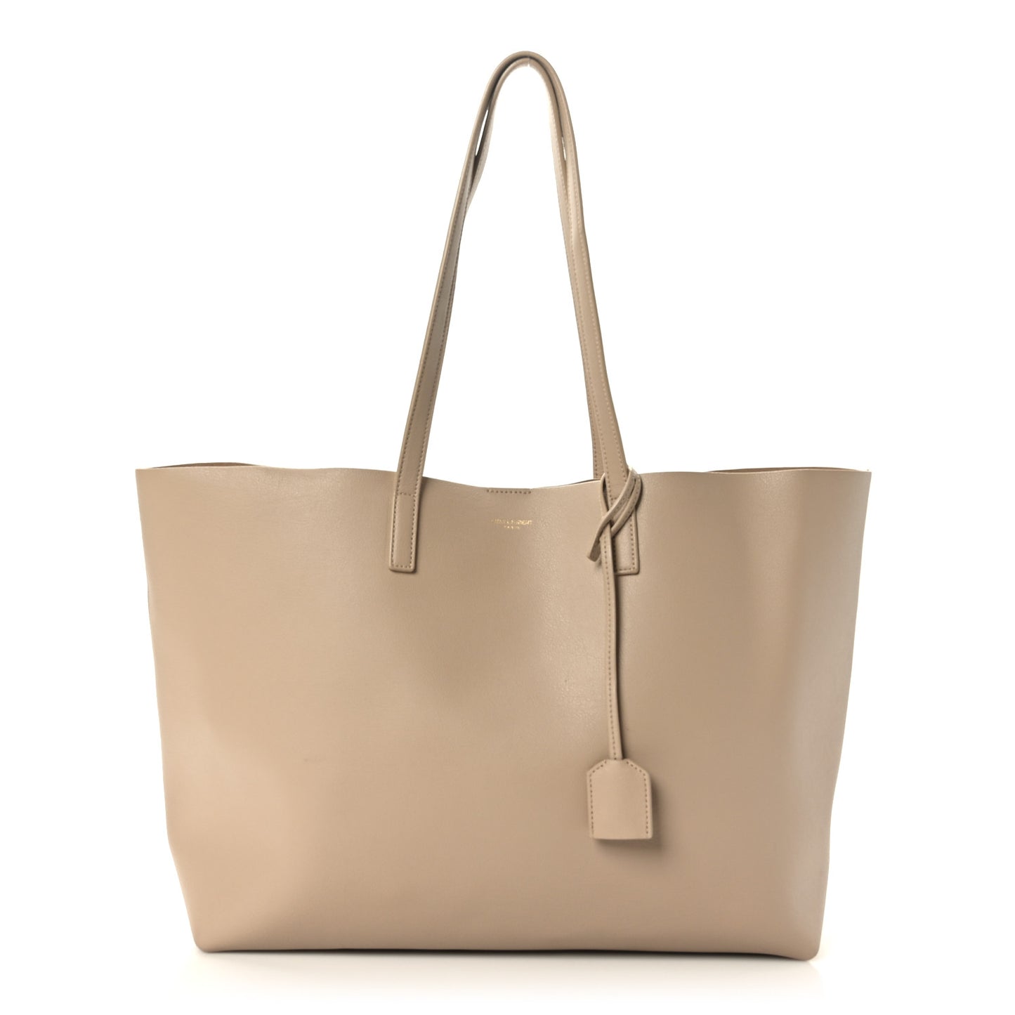 Calfskin Large Shopping Tote Dark Beige