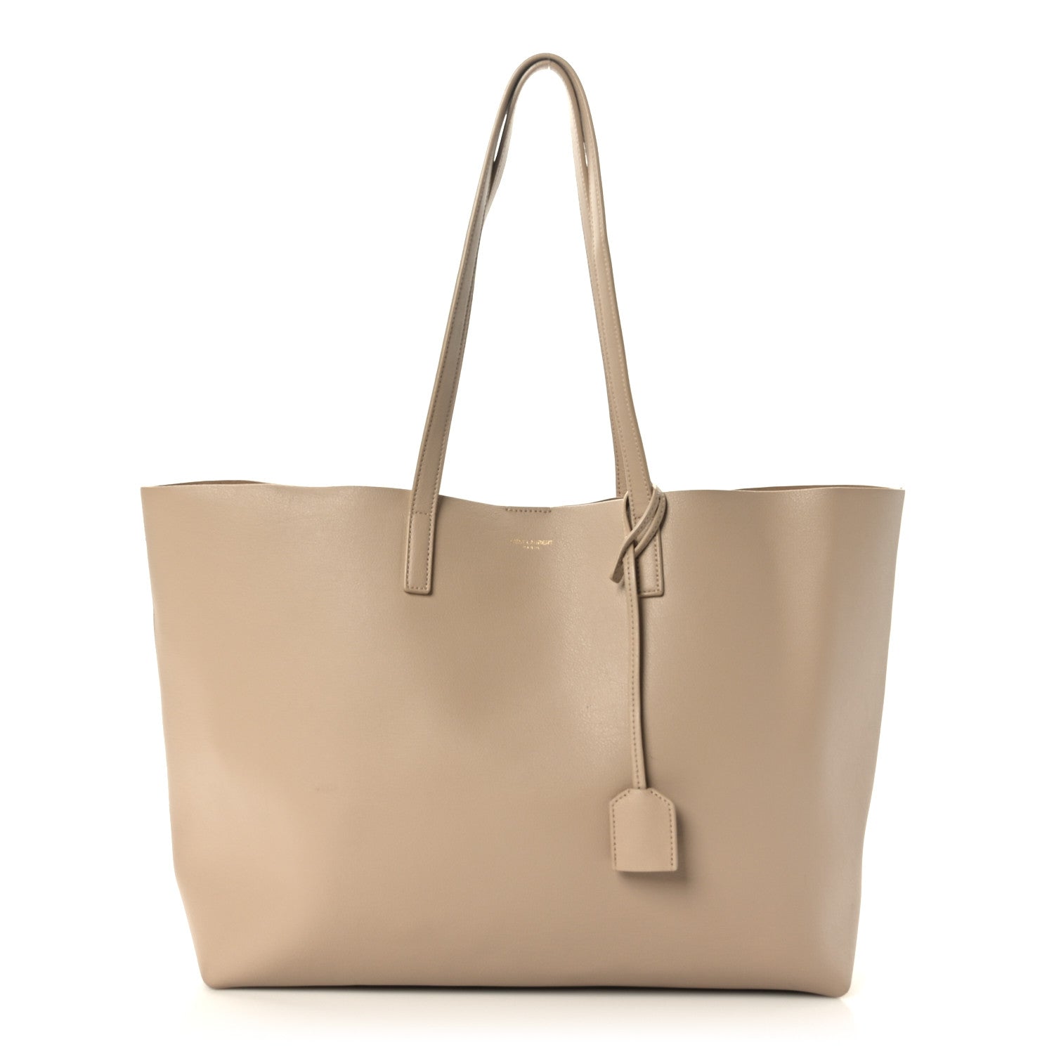 Saint Laurent Calfskin Large Shopping Tote Dark Beige 3 of 12
