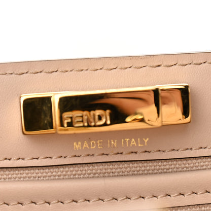 Fendi Canvas Vitello King FF Embroidered Medium Peekaboo X-Tote Poudre 6 of 13