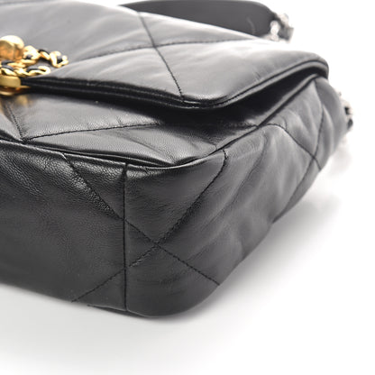 Chanel Lambskin Quilted Medium 19 Flap Black 10 of 11