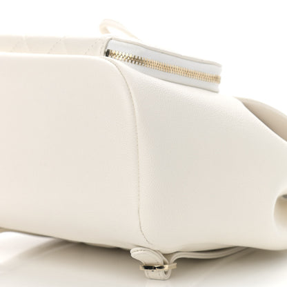Chanel Caviar Quilted Business Affinity Backpack White 9 of 10