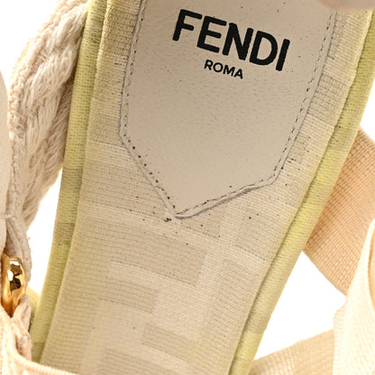 Fendi Technical Mesh FF Colibri 85mm Slingback Pumps 38 Avorio Tortora Connecticut 9 of 14