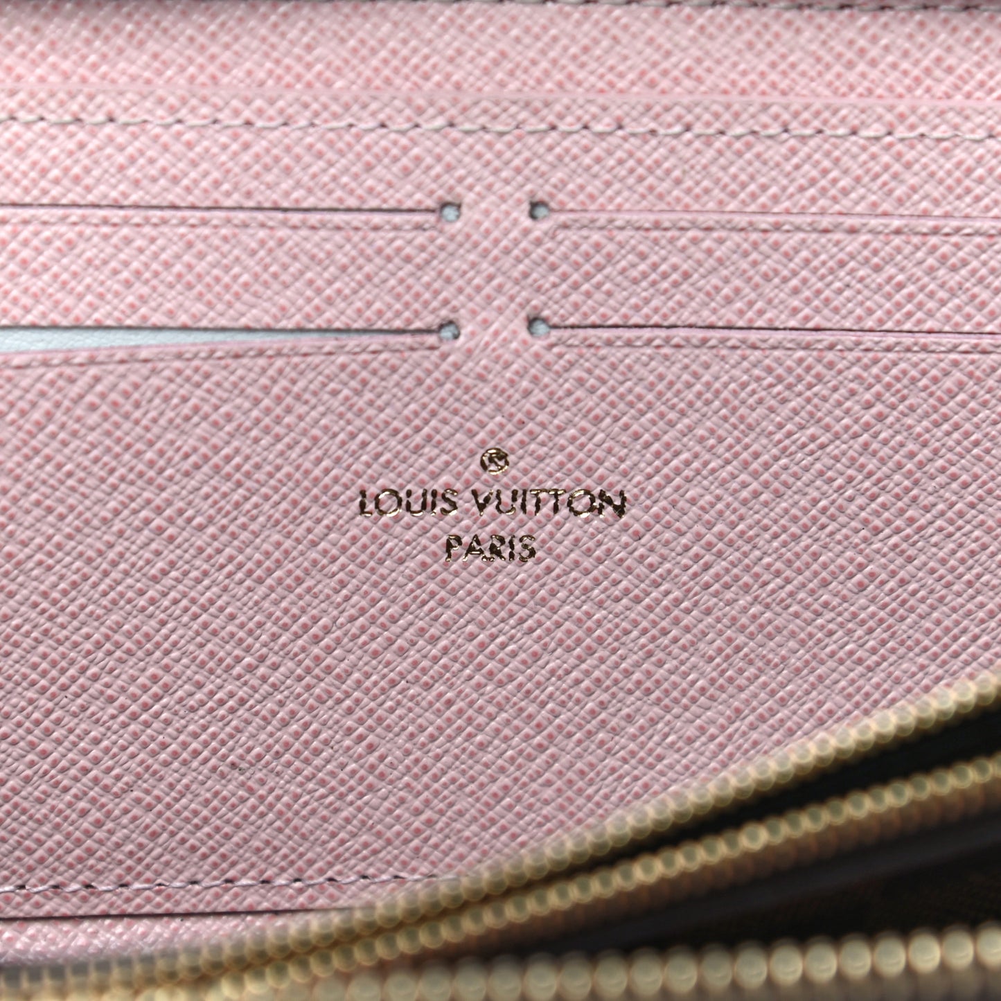 Damier Ebene Clemence Wallet Rose Ballerine