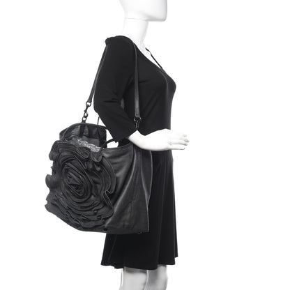 Valentino Garavani Denim Petale Tote Dark Blue 2 of 12