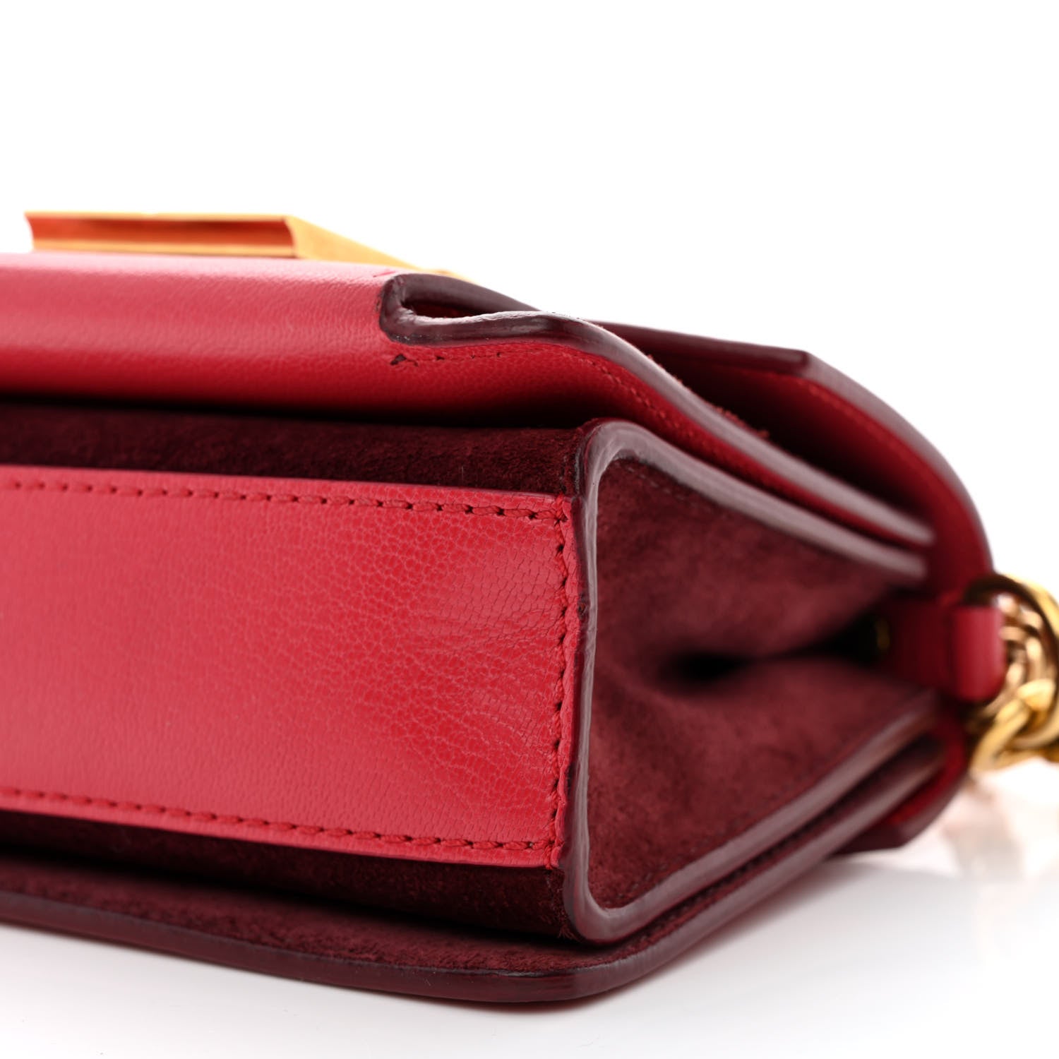 Givenchy Goatskin Suede Mini GV3 Shoulder Bag Pink Aubergine 16 of 19