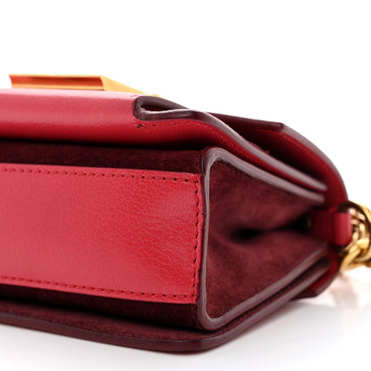 Givenchy Goatskin Suede Mini GV3 Shoulder Bag Pink Aubergine 16 of 19