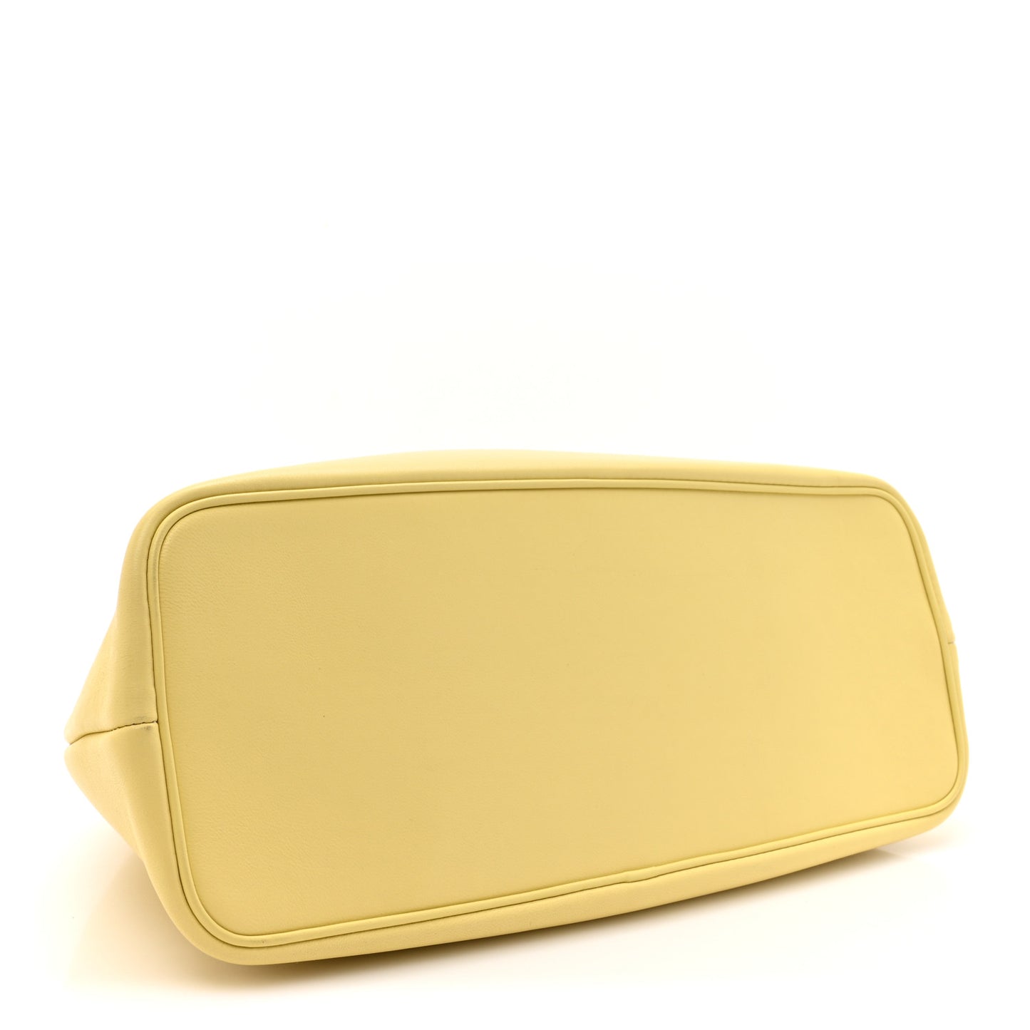 Calfskin Le Calino Ring Top Handle Bag Pale Yellow