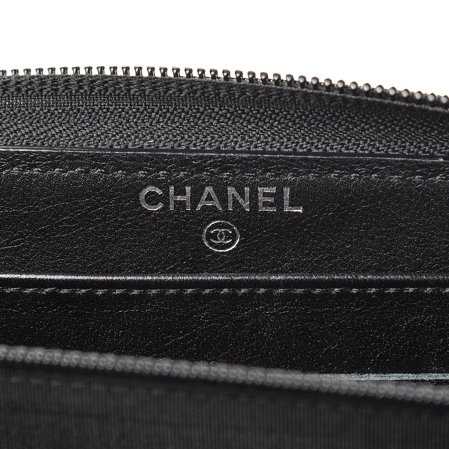 Caviar Large Timeless CC Zip Around Wallet Black