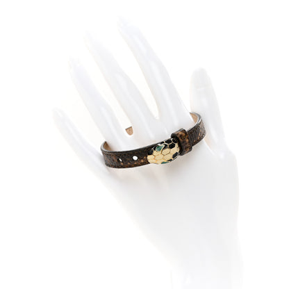 Bulgari Karung Snakeskin Serpenti Forever Bracelet Brown 2 of 6