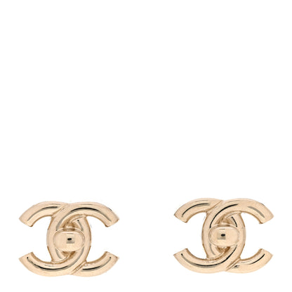 Chanel Metal CC Turnlock Earrings Gold 1 of 4
