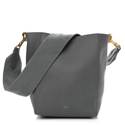 Celine Soft Grained Calfskin Small Sangle Bucket Bag Grey 1 of 7