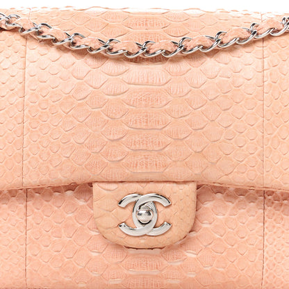 Chanel Snakeskin Medium Double Flap Pink 9 of 11