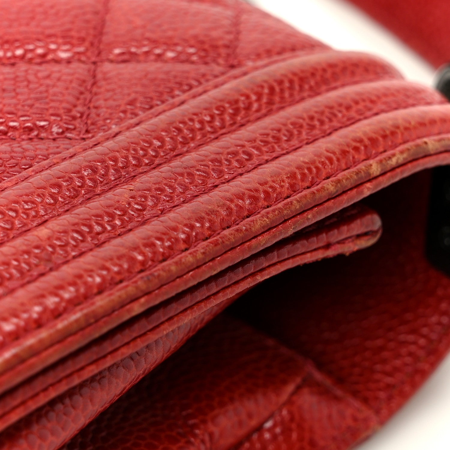 Chanel Caviar Quilted New Medium Boy Flap Dark Red 14 of 14