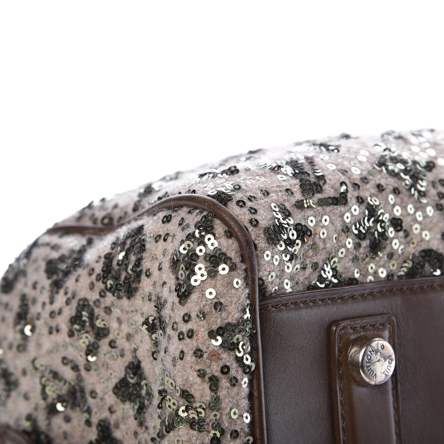Sequin Monogram Sunshine Express Speedy Kaki