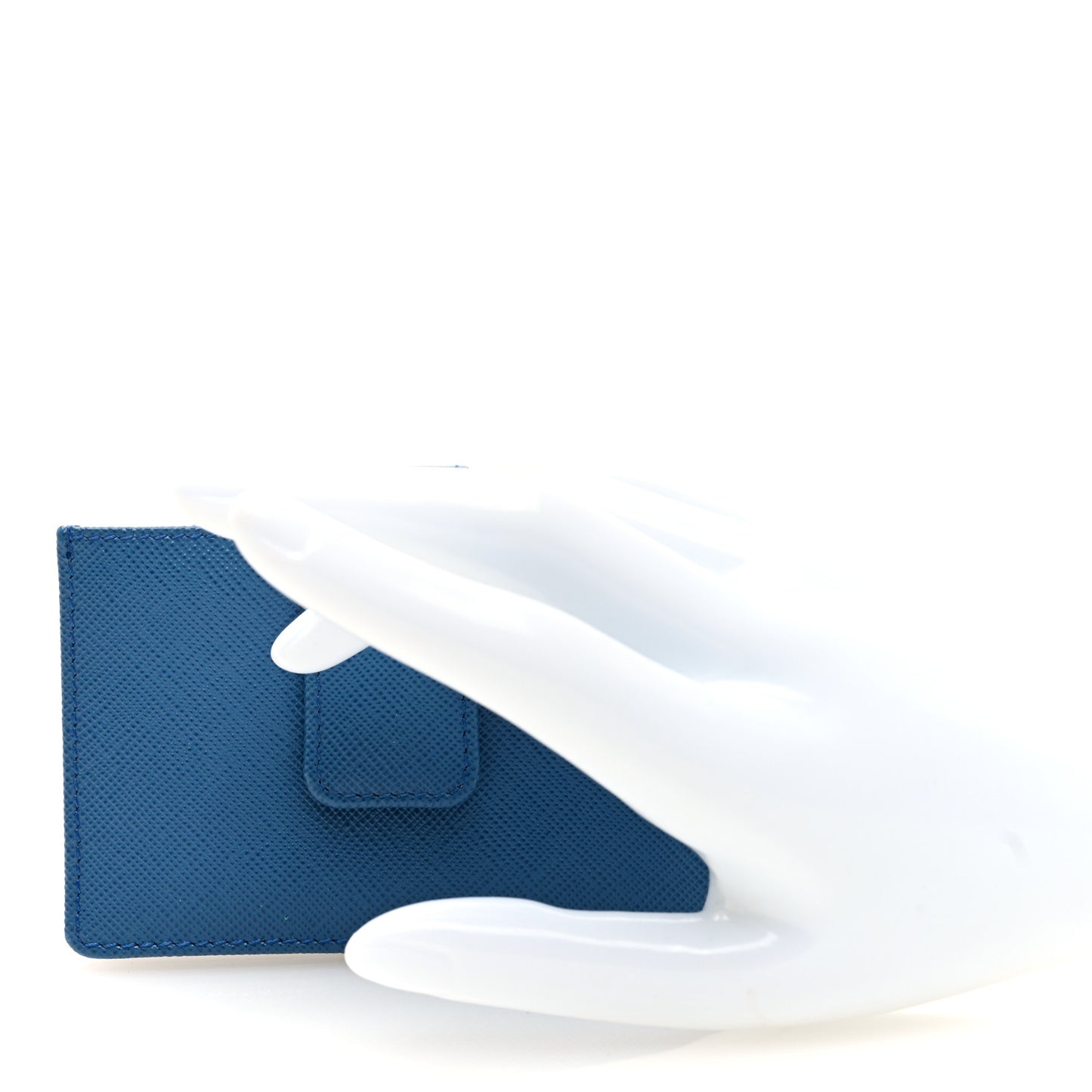 Saffiano Triangle Accordion Card Case Blue